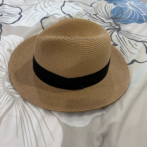 PANAMA Style Hat • Black Ribbon • sz 56-58 cm - Picture 3 of 7